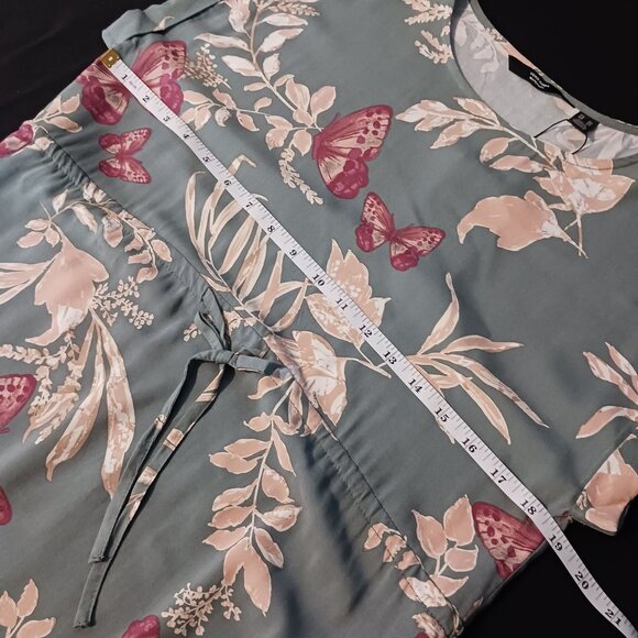 NEW Vero Moda Maternity Easy Joy Tie Short Dress Sage Green‎ Floral XS - Picture 9 of 12